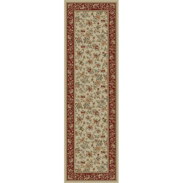 Concord Global Trading Area Rugs, 2 Ft. 7 In. X 4 Ft. 1 In. Ankara Floral Garden - Ivory 62223